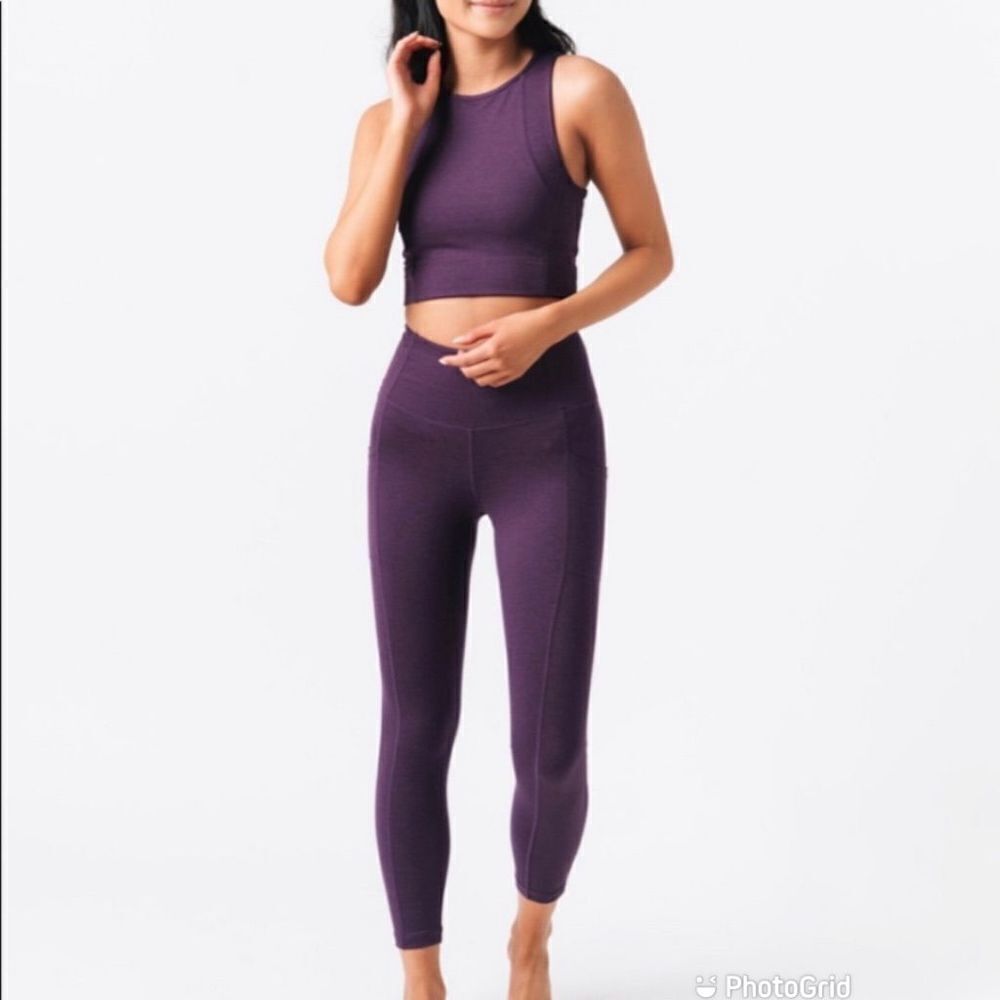 Zyia Active Plum Knit 7/8 Warm Leggings